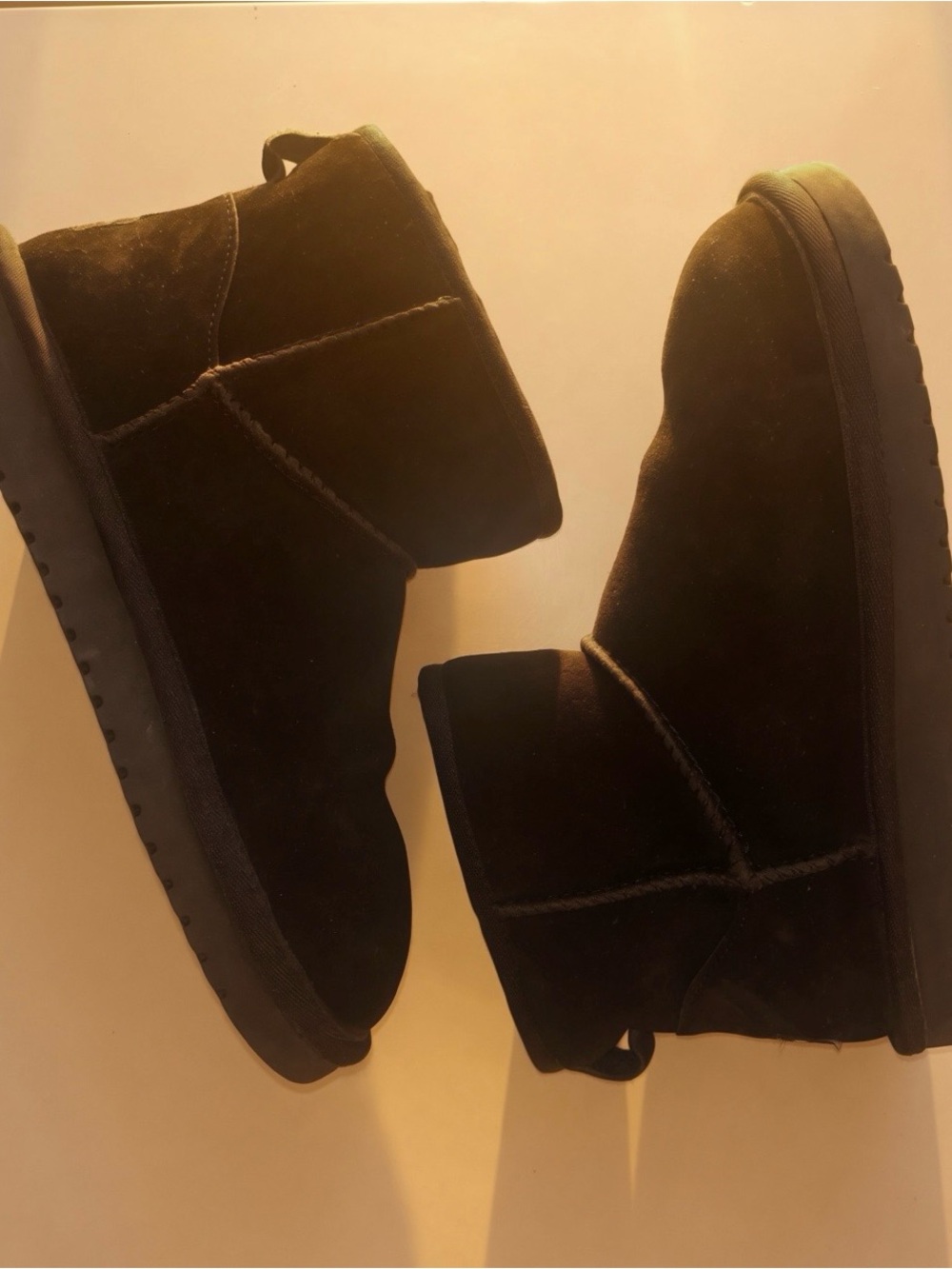 Black Suede Uggs-Winter Ankle Boots